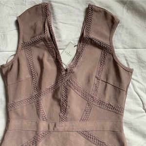 Mauve Bodycon midi dress